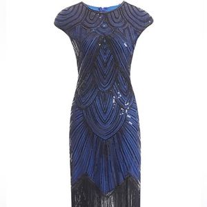 1920s Sequins Flapper Cocktail Dress
